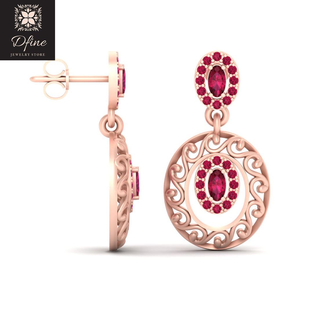 HALO DANGLE DROP EARRINGS