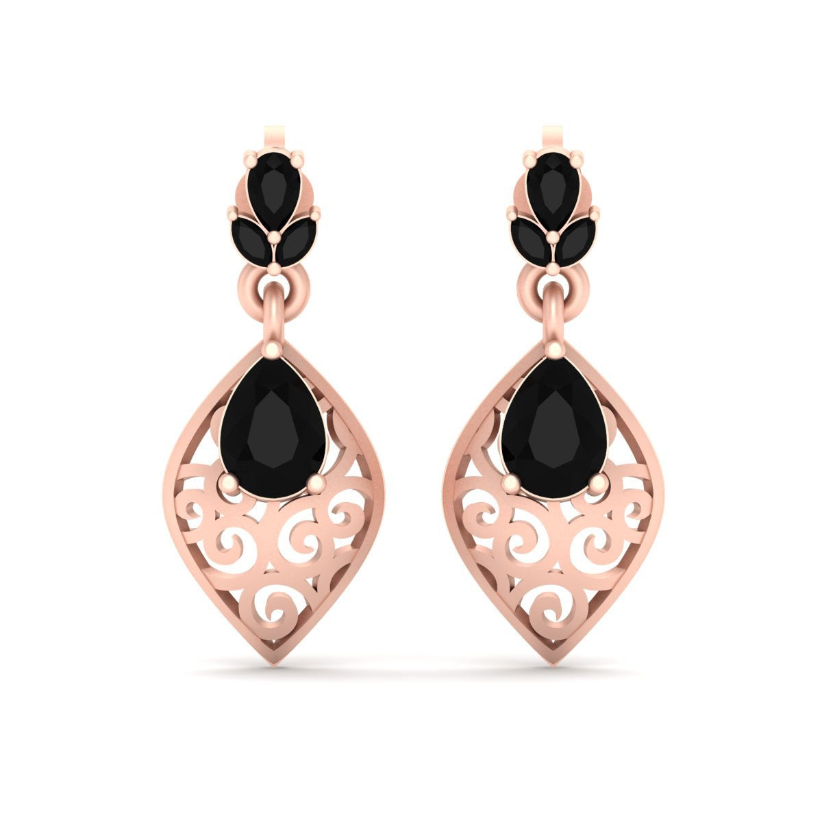ROSE GOLD ENGAGEMENT EARRINGS