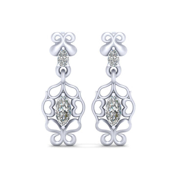 DIAMOND DANGLE DROP EARRINGS