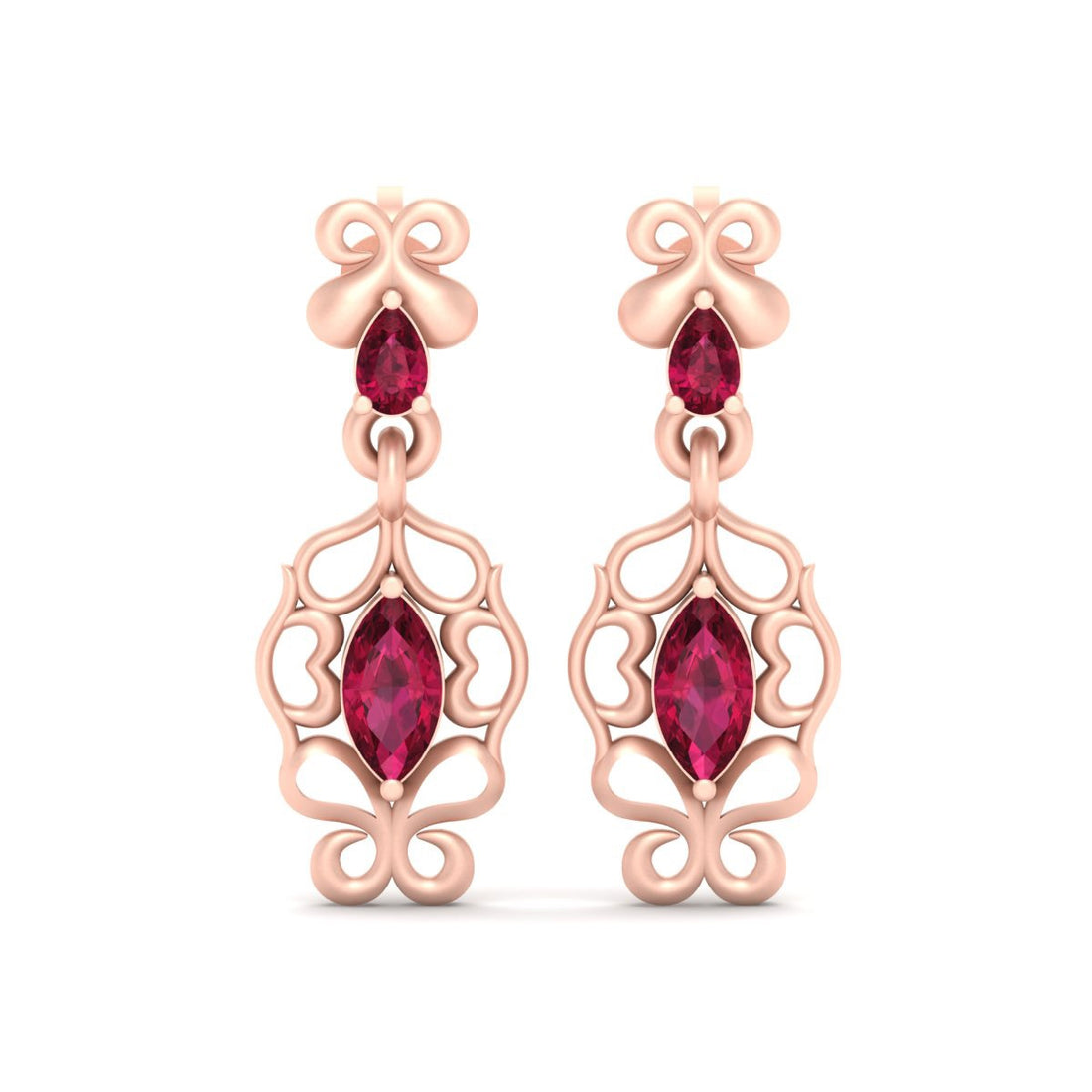 FLORAL BRIDAL WEDDING EARRINGS