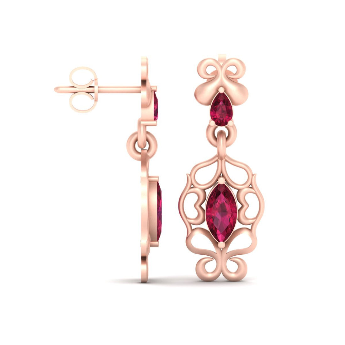 FLORAL BRIDAL WEDDING EARRINGS