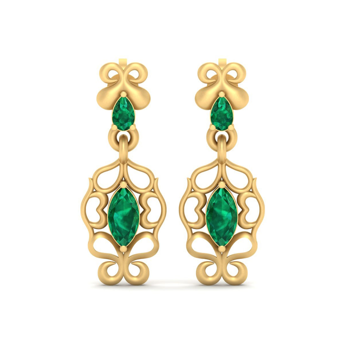 DANGLE DROP EARRINGS SILVER