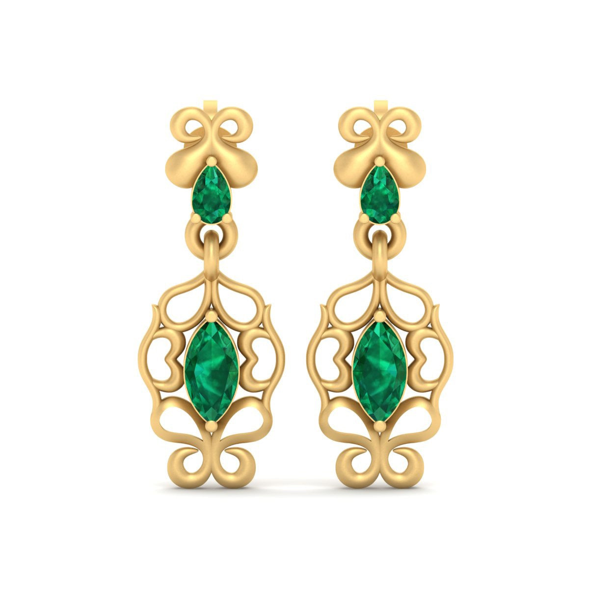 DANGLE DROP EARRINGS SILVER