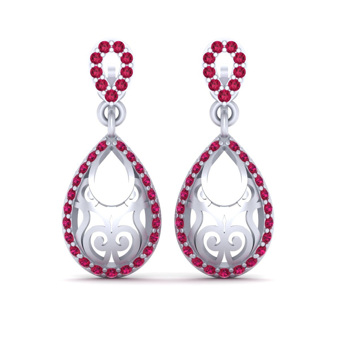 PINK DIAMOND DROP EARRINGS