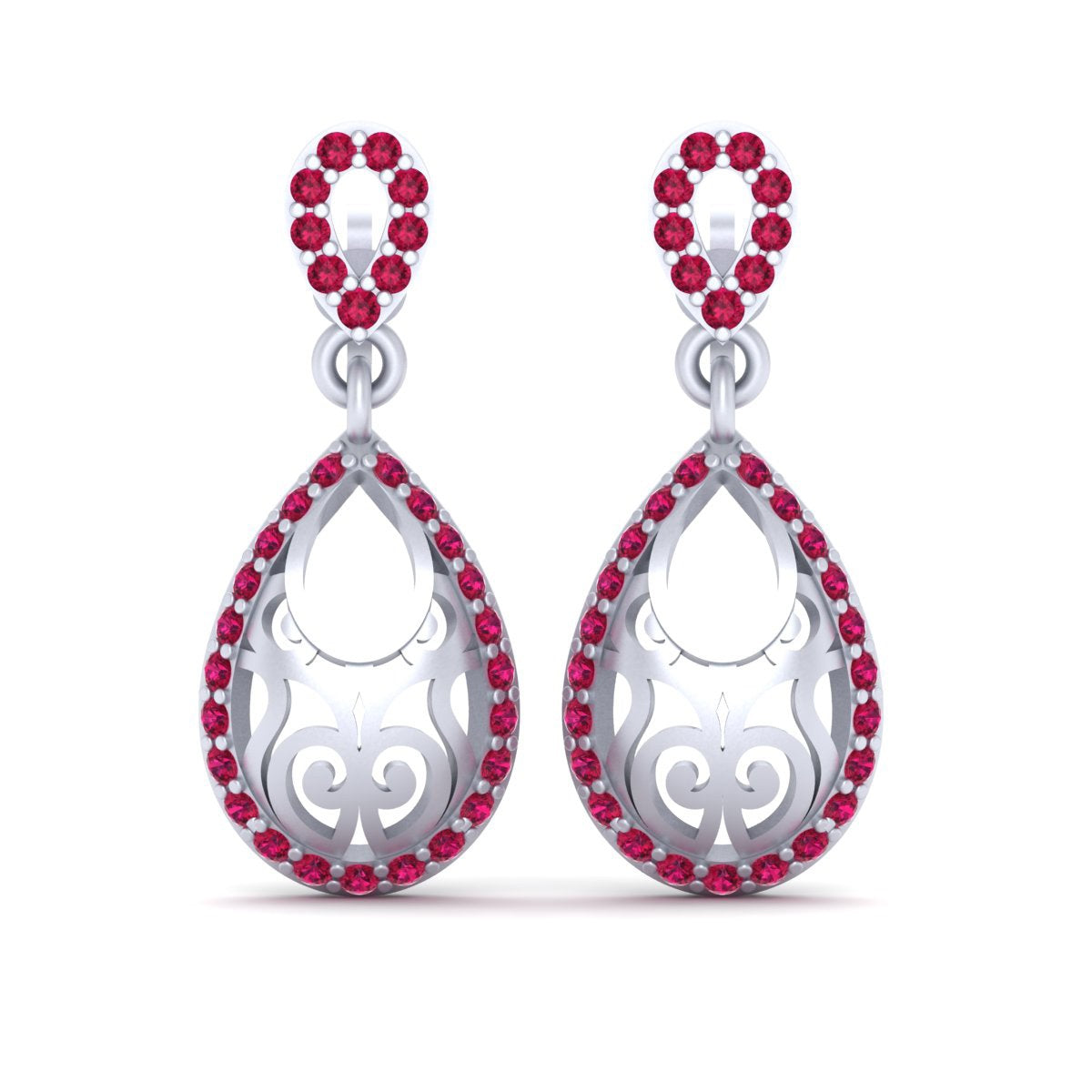 PINK DIAMOND DROP EARRINGS