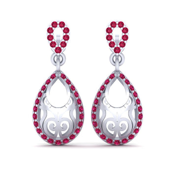 PINK DIAMOND DROP EARRINGS