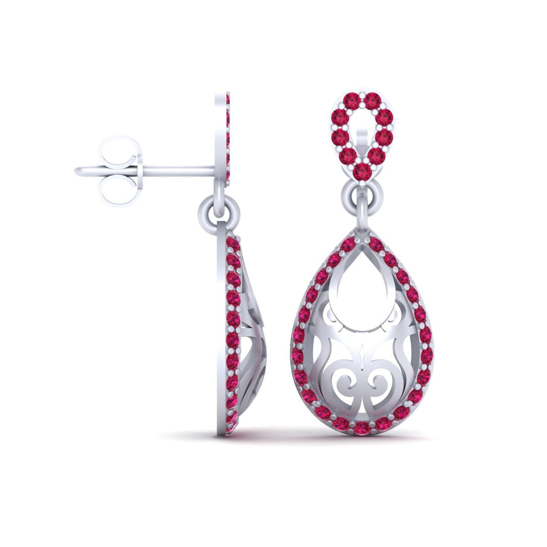 PINK DIAMOND DROP EARRINGS