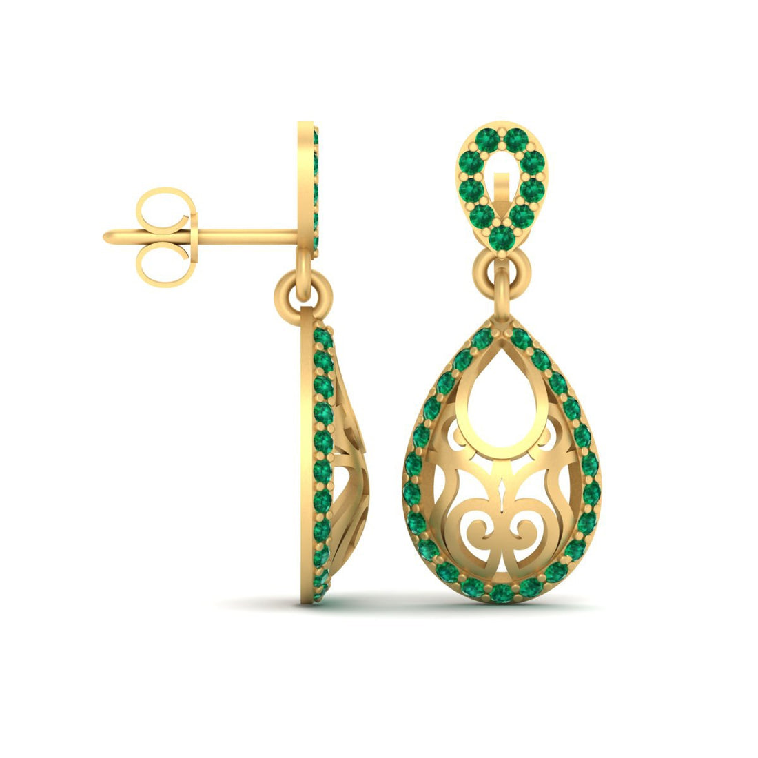 DANGLE DROP EARRINGS GOLD