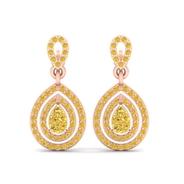 DOUBLE HALO TEARDROP EARRINGS