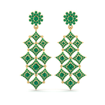 GOLD CHANDELIER WEDDING EARRINGS