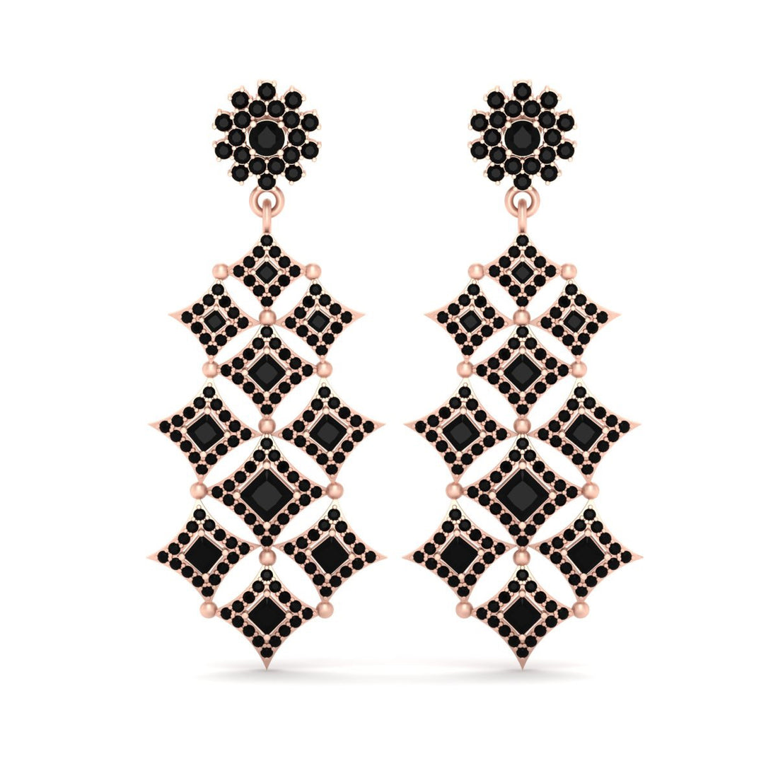 ROSE GOLD CHANDELIER EARRINGS