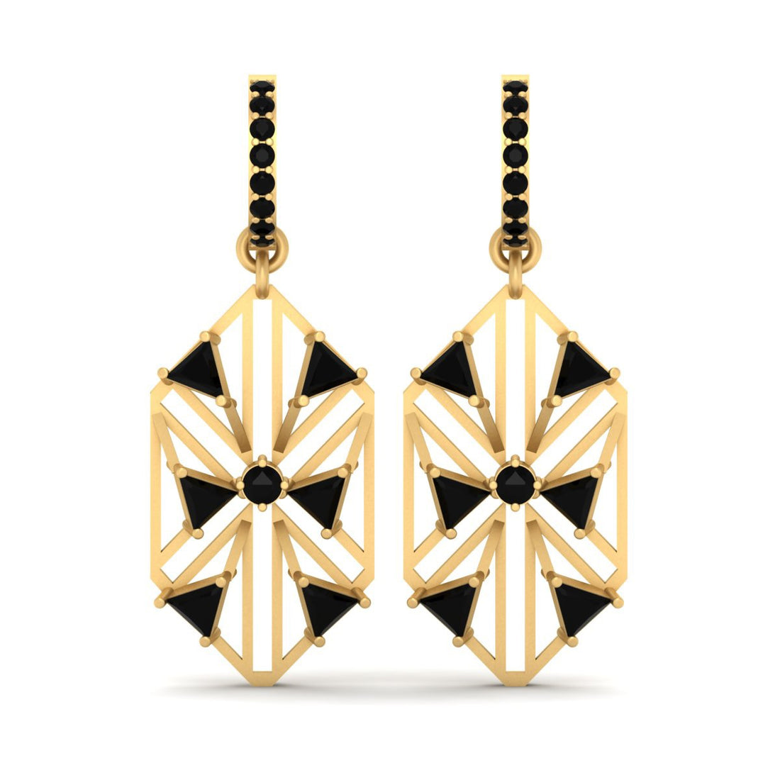 DANGLE DROP HOOP EARRINGS