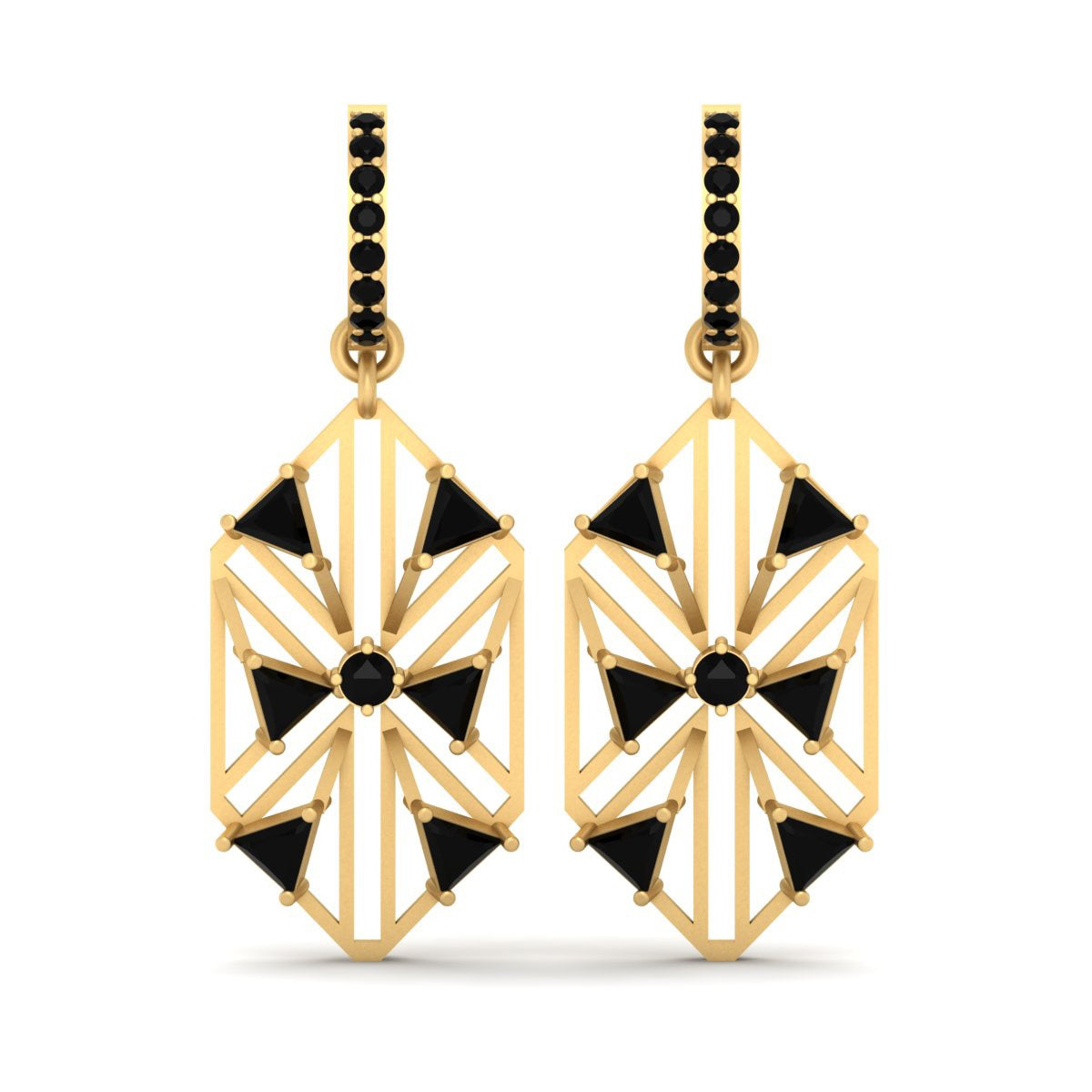 DANGLE DROP HOOP EARRINGS