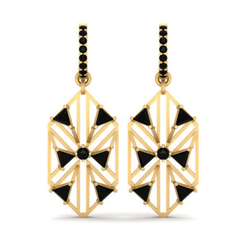 DANGLE DROP HOOP EARRINGS