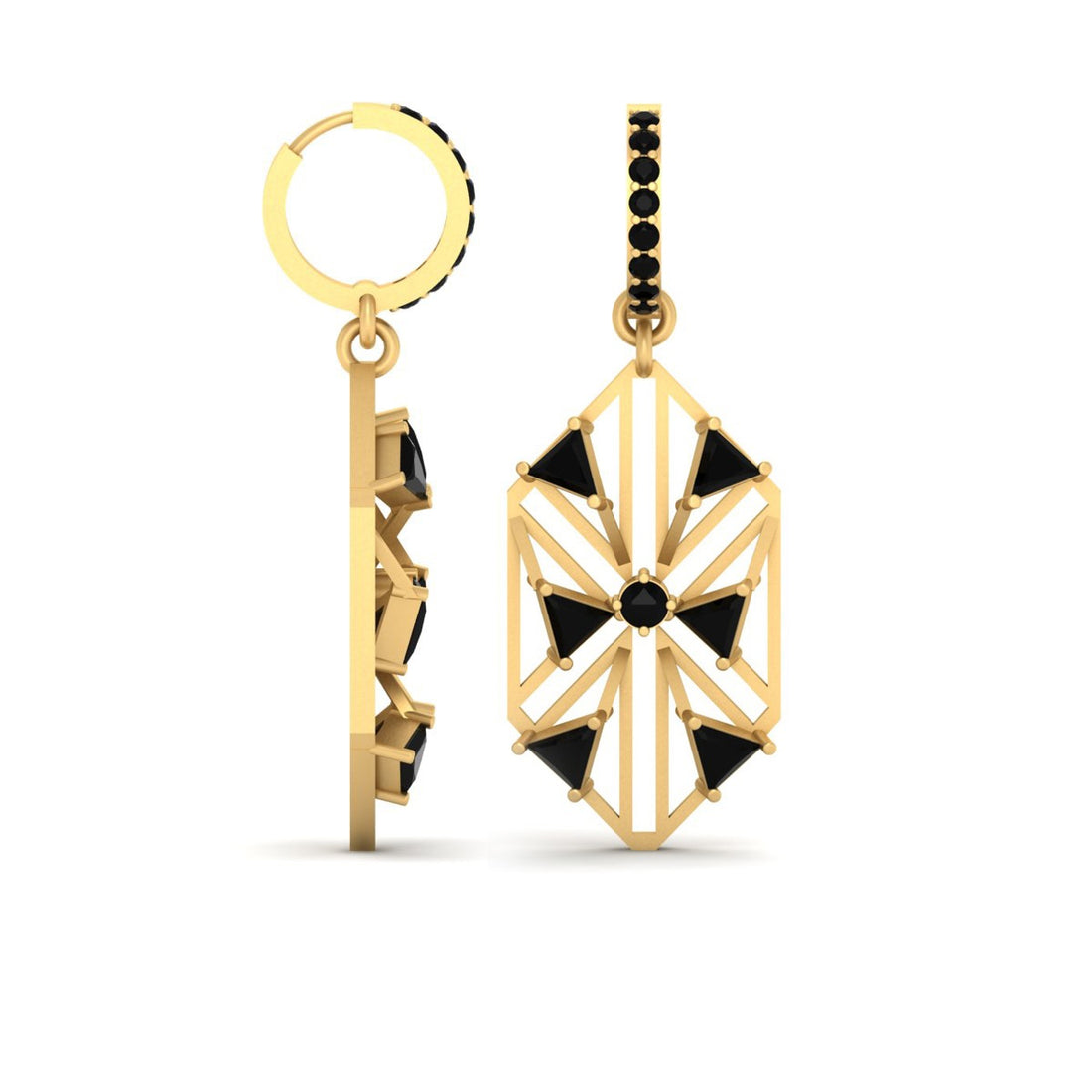 DANGLE DROP HOOP EARRINGS