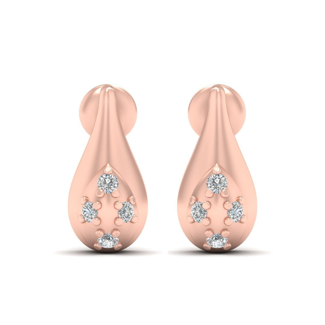 DIAMOND STUD EARRINGS SILVER