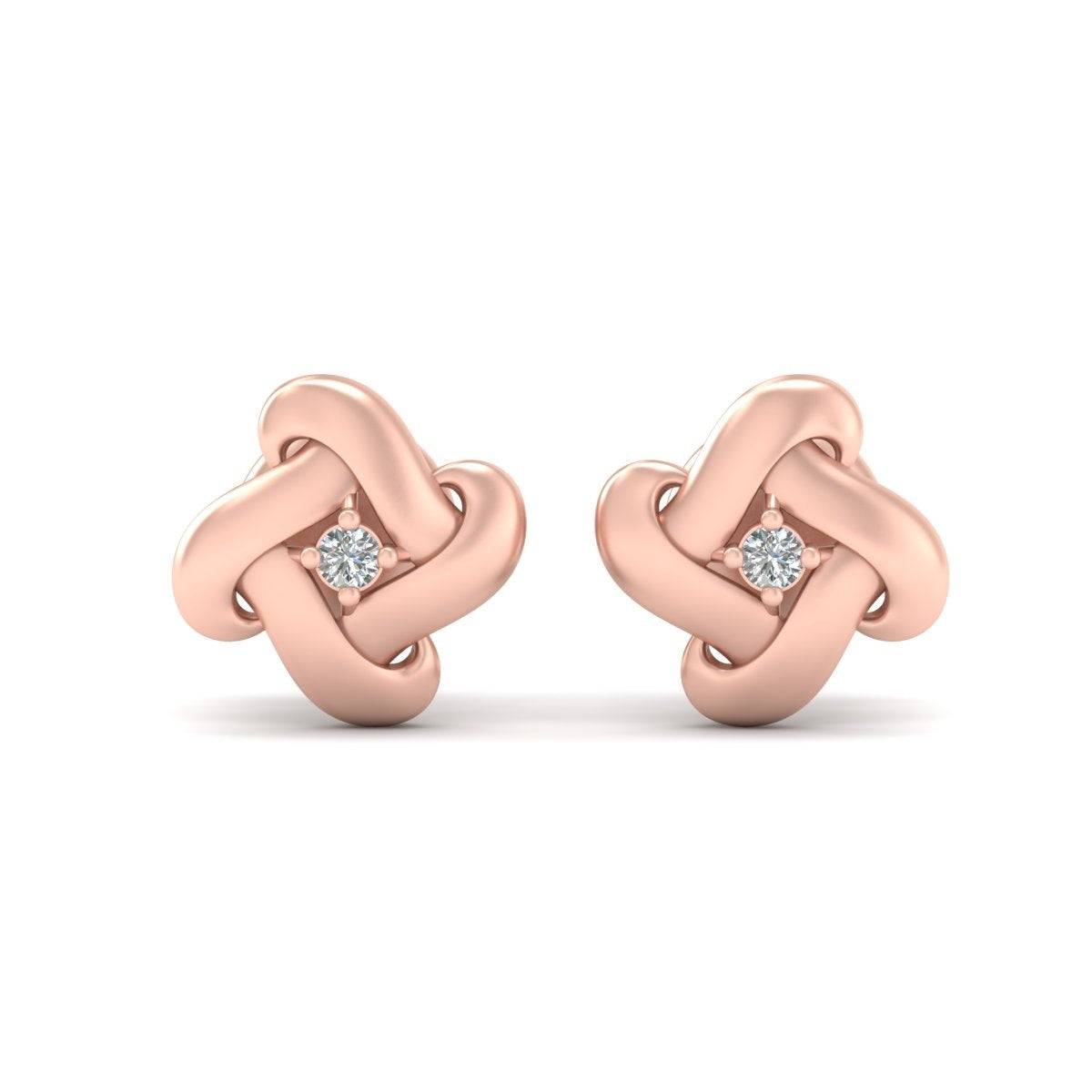 ROSE GOLD KNOT EARRINGS