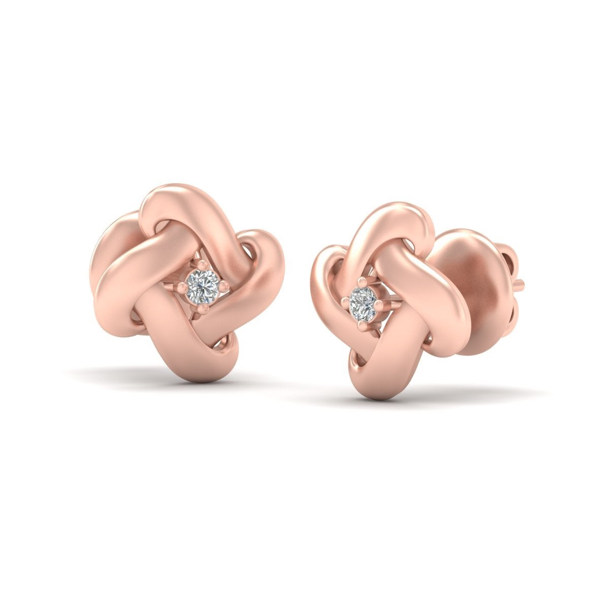 ROSE GOLD KNOT EARRINGS