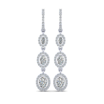 HALO DIAMOND HOOP EARRINGS