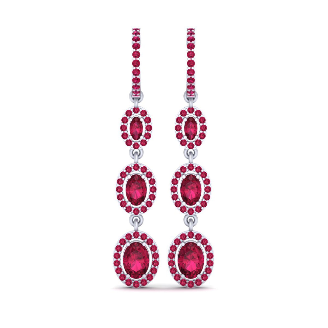 HALO DANGLE HOOP EARRINGS
