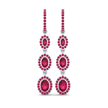 HALO DANGLE HOOP EARRINGS