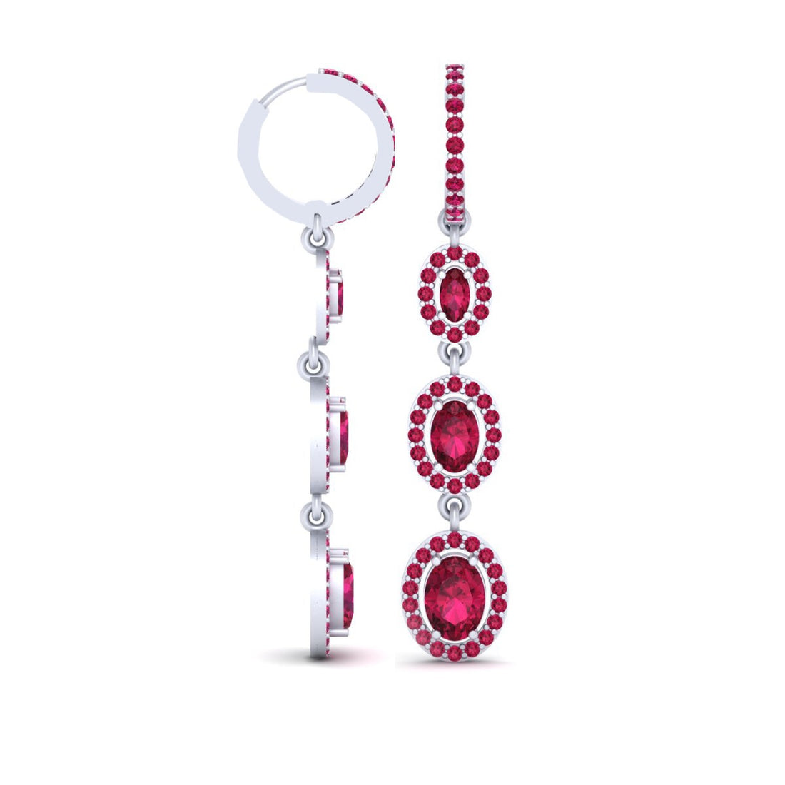 HALO DANGLE HOOP EARRINGS