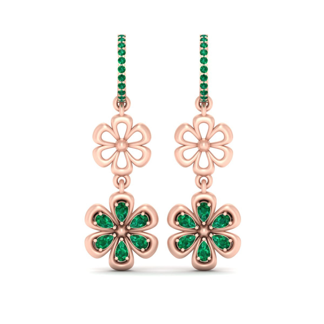STERLING SILVER FLOWER EARRINGS