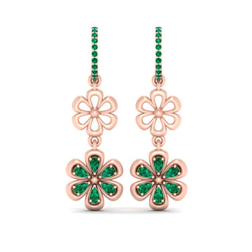 STERLING SILVER FLOWER EARRINGS