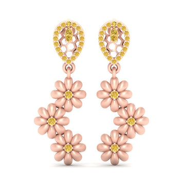 FLORAL DANGLE WEDDING EARRINGS