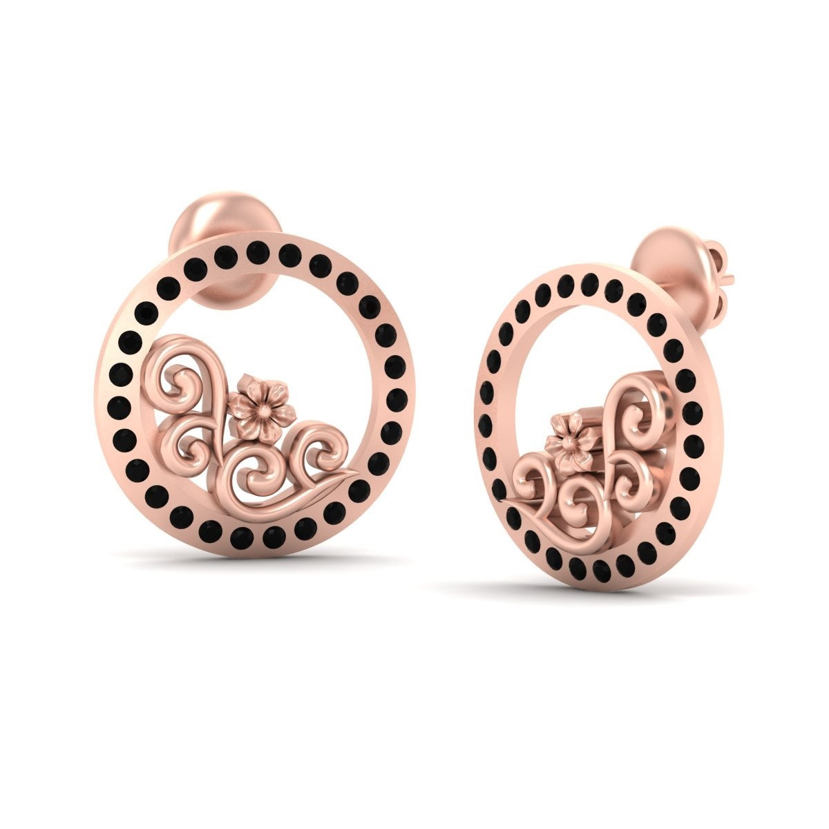 ROSE GOLD WEDDING EARRINGS
