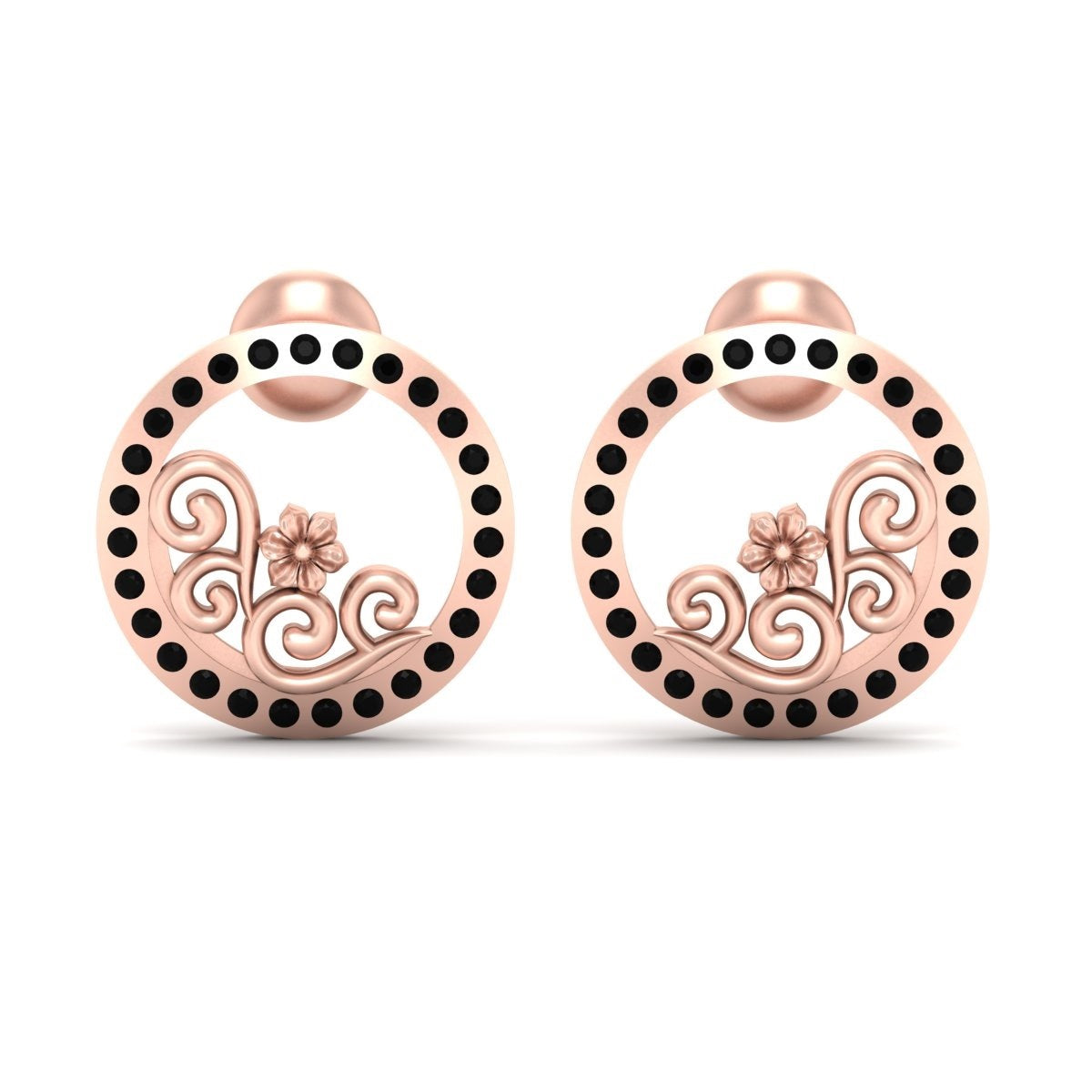 ROSE GOLD WEDDING EARRINGS