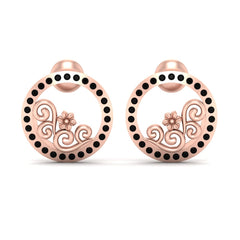 Rose Gold Wedding Earrings Filigree Stud Earrings Bridal Jewelry
