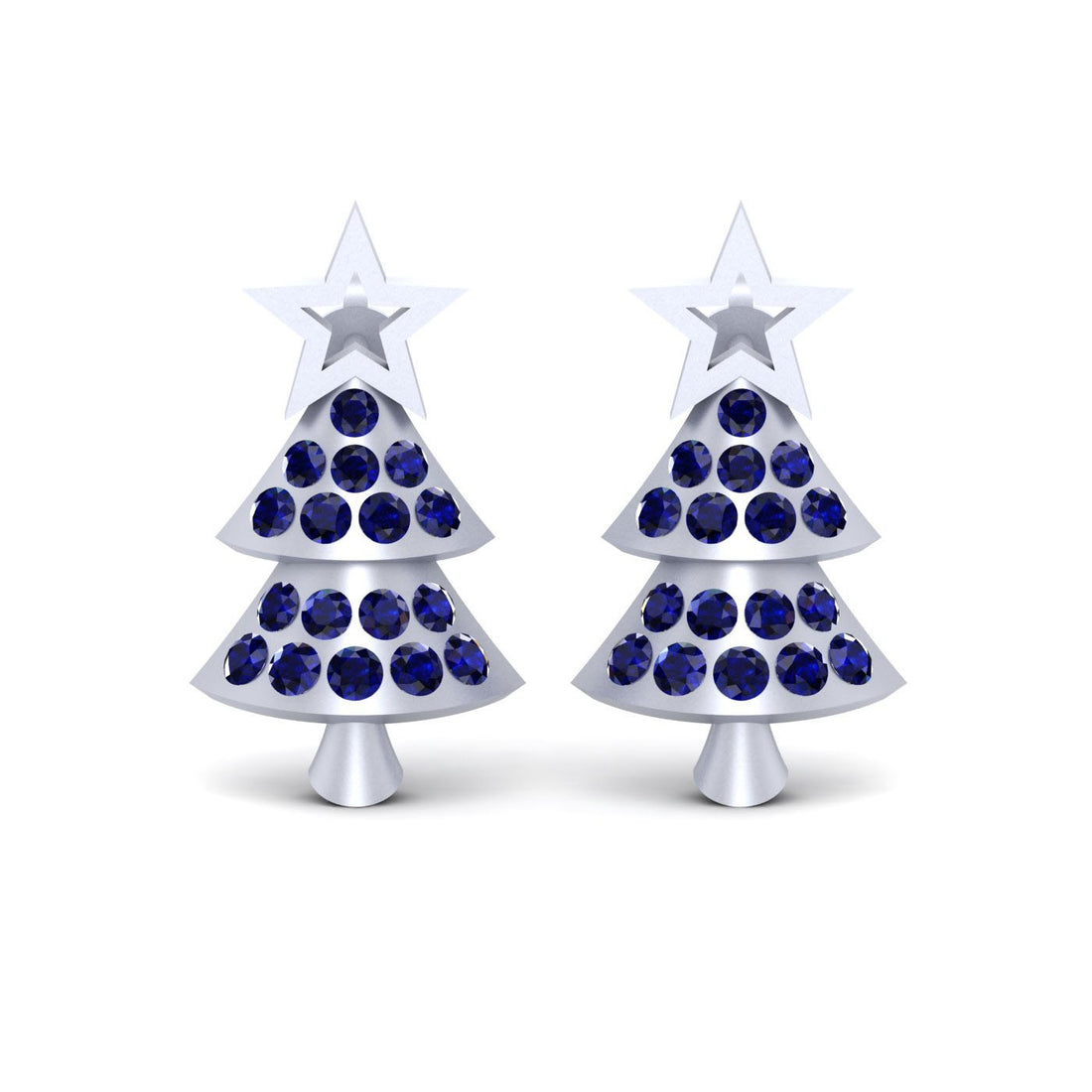 CHRISTMAS STAR EARRINGS SILVER
