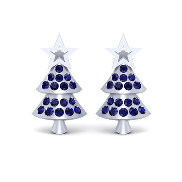 CHRISTMAS STAR EARRINGS SILVER