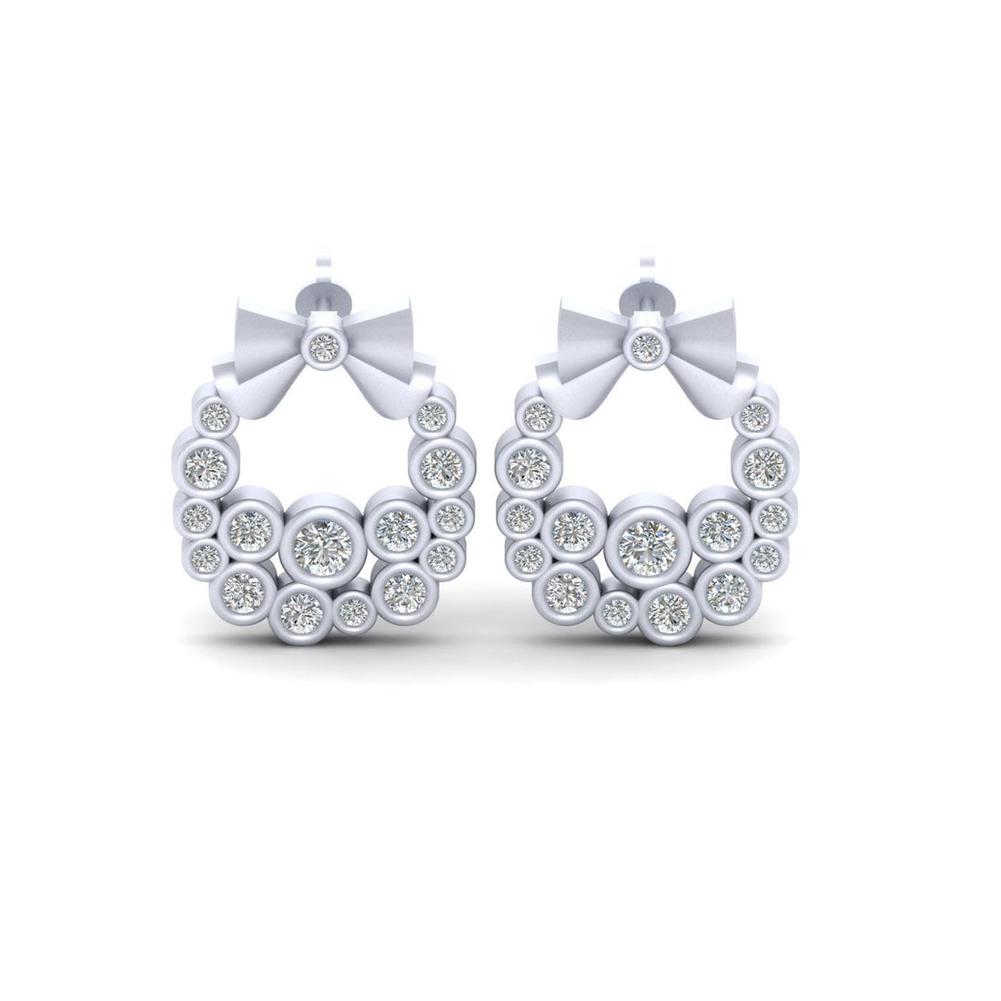 DIAMOND CHRISTMAS WREATH EARRINGS