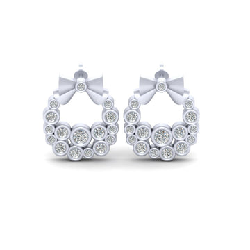 DIAMOND CHRISTMAS WREATH EARRINGS