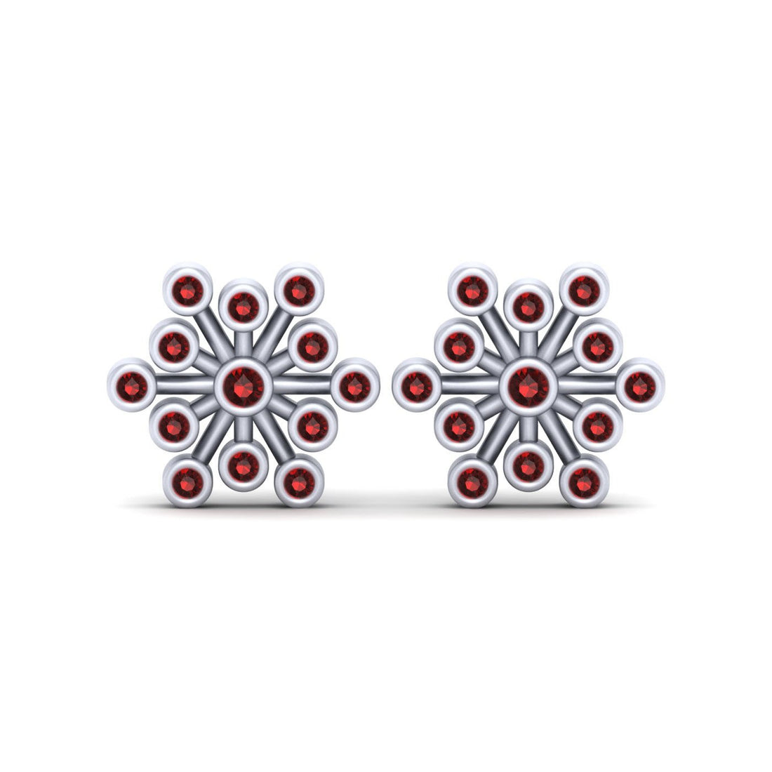 SILVER XMAS SNOWFLAKE EARRINGS