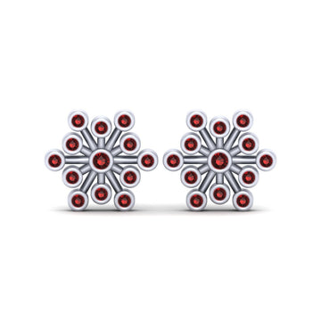 SILVER XMAS SNOWFLAKE EARRINGS