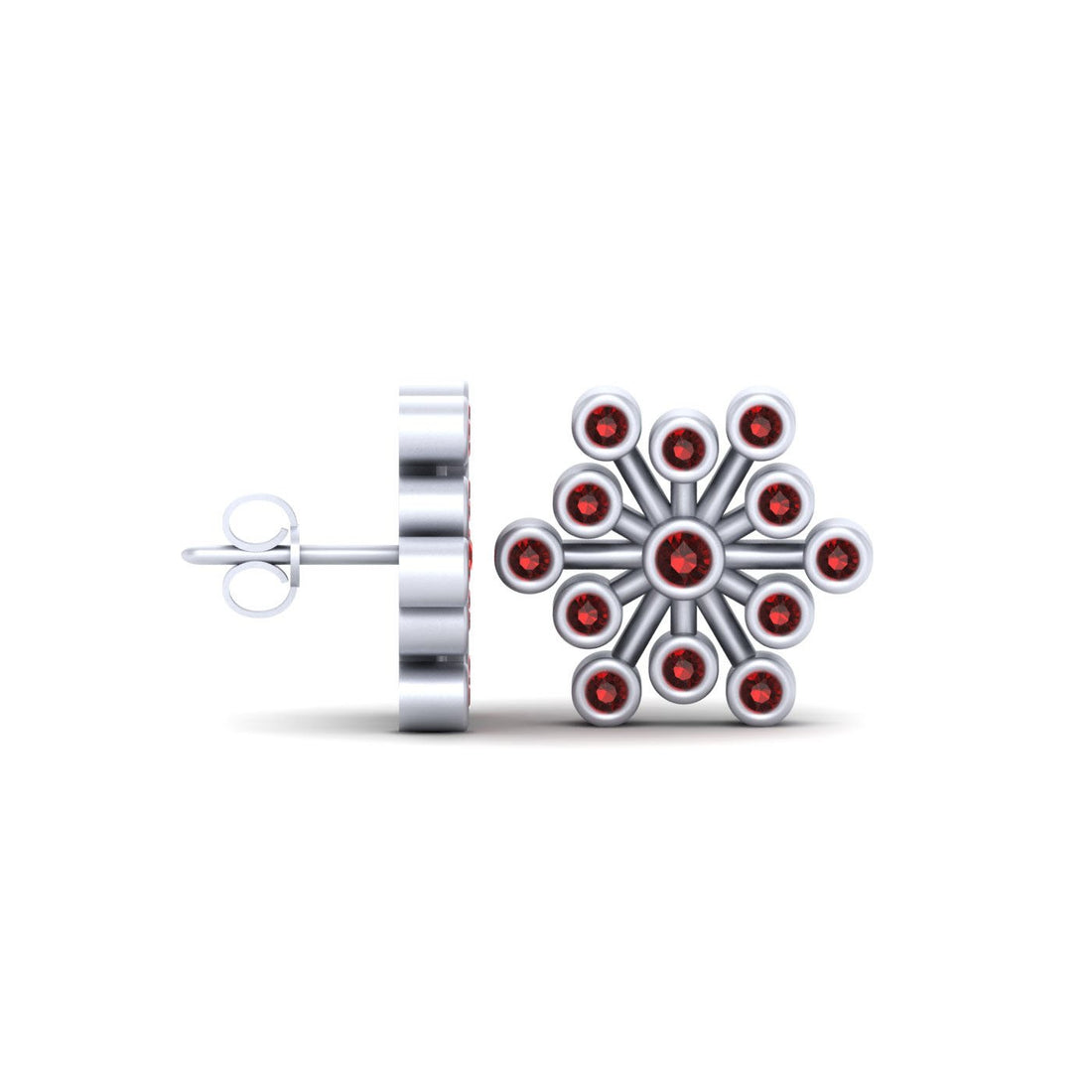 SILVER XMAS SNOWFLAKE EARRINGS