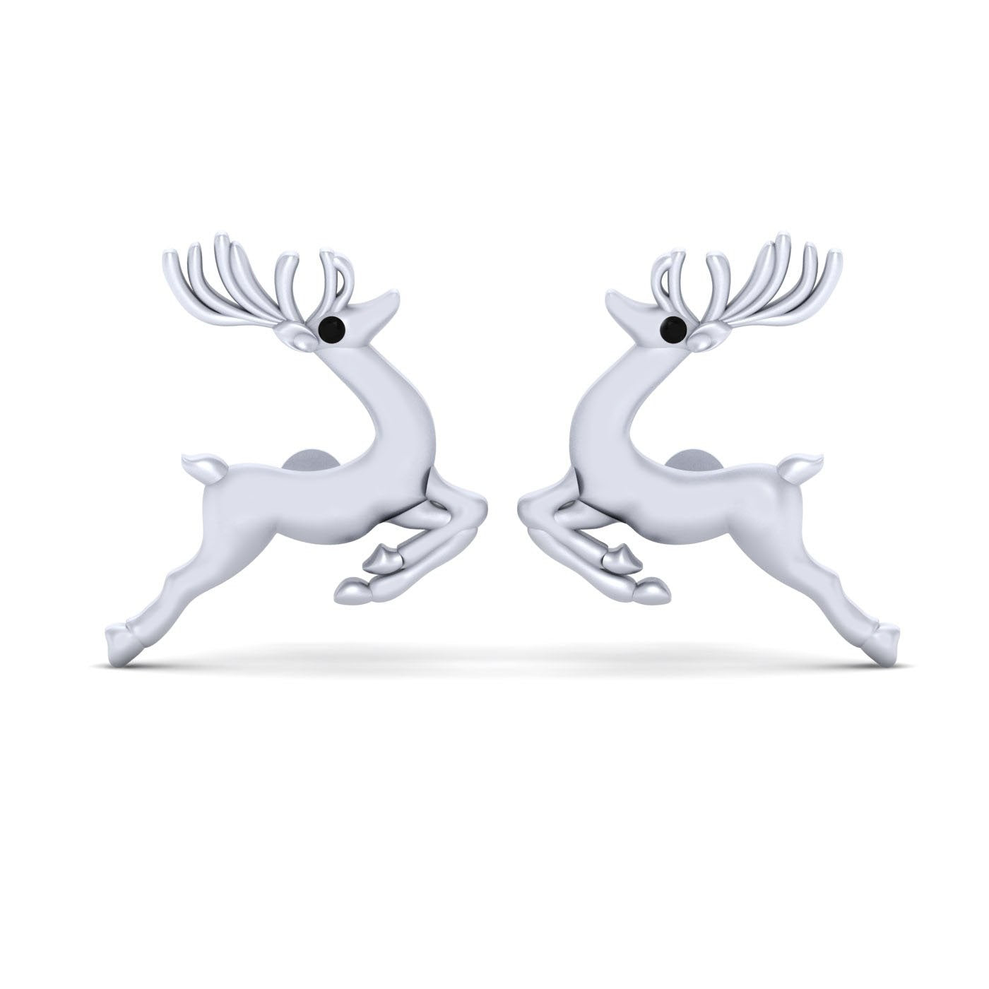 STERLING SILVER REINDEER EARRINGS
