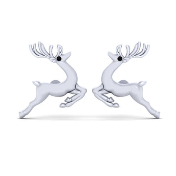 STERLING SILVER REINDEER EARRINGS