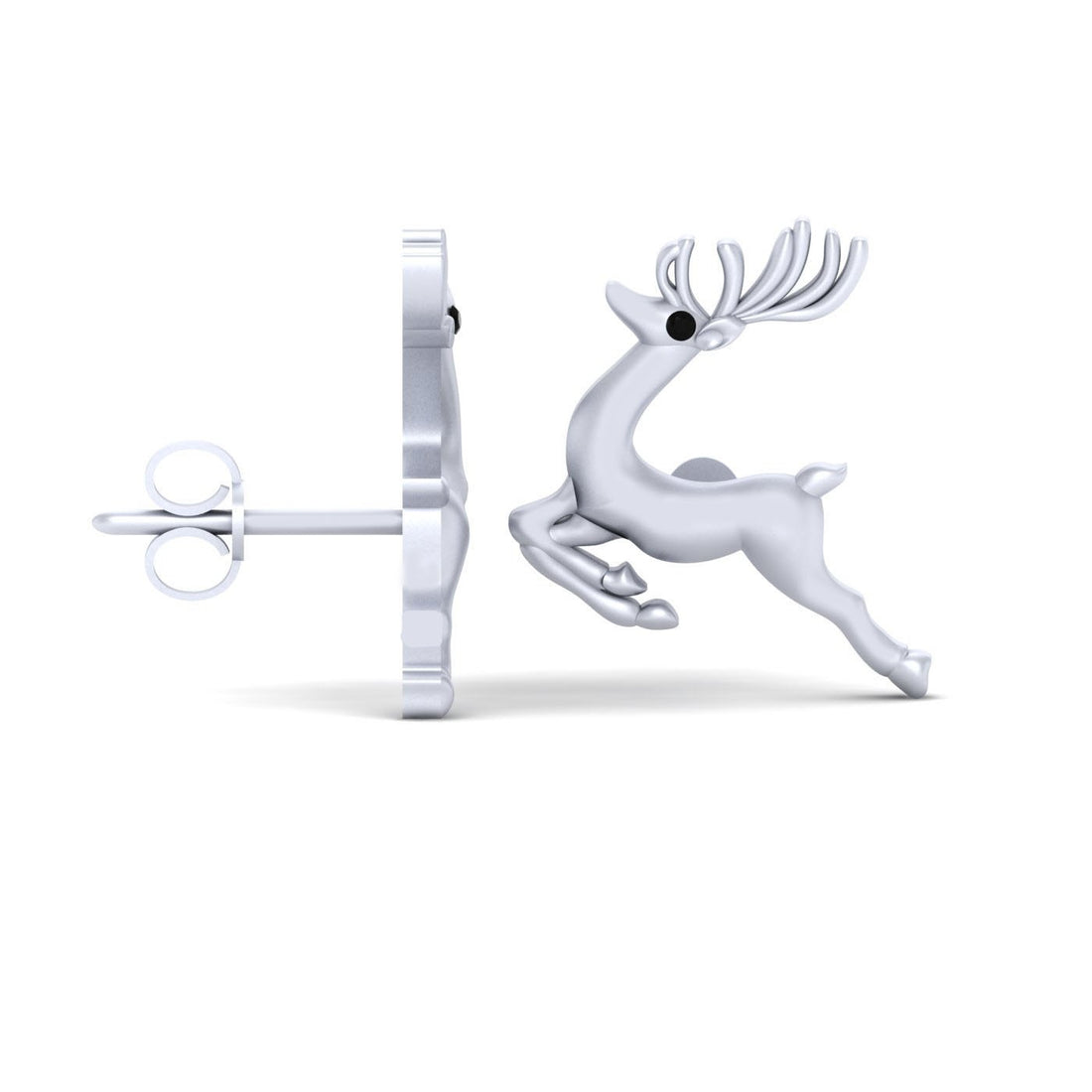 STERLING SILVER REINDEER EARRINGS