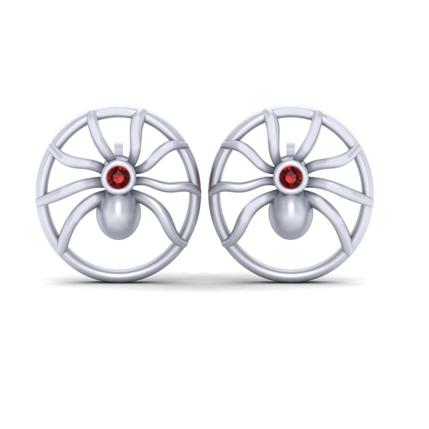 RED DIAMOND SPIDER EARRINGS
