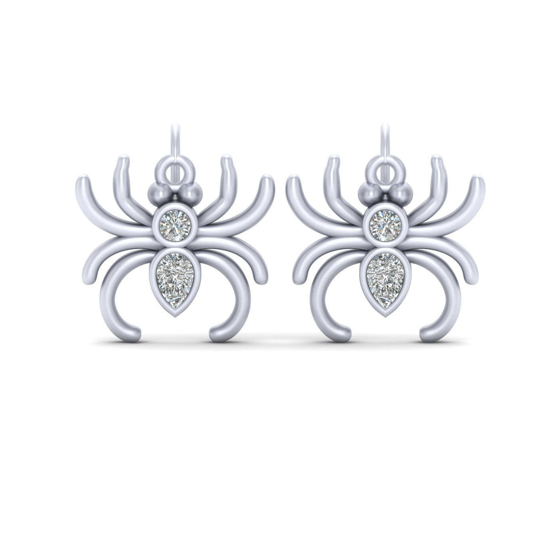 SPIDER HOOK EARRINGS SILVER