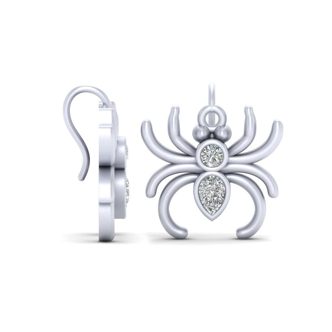 SPIDER HOOK EARRINGS SILVER