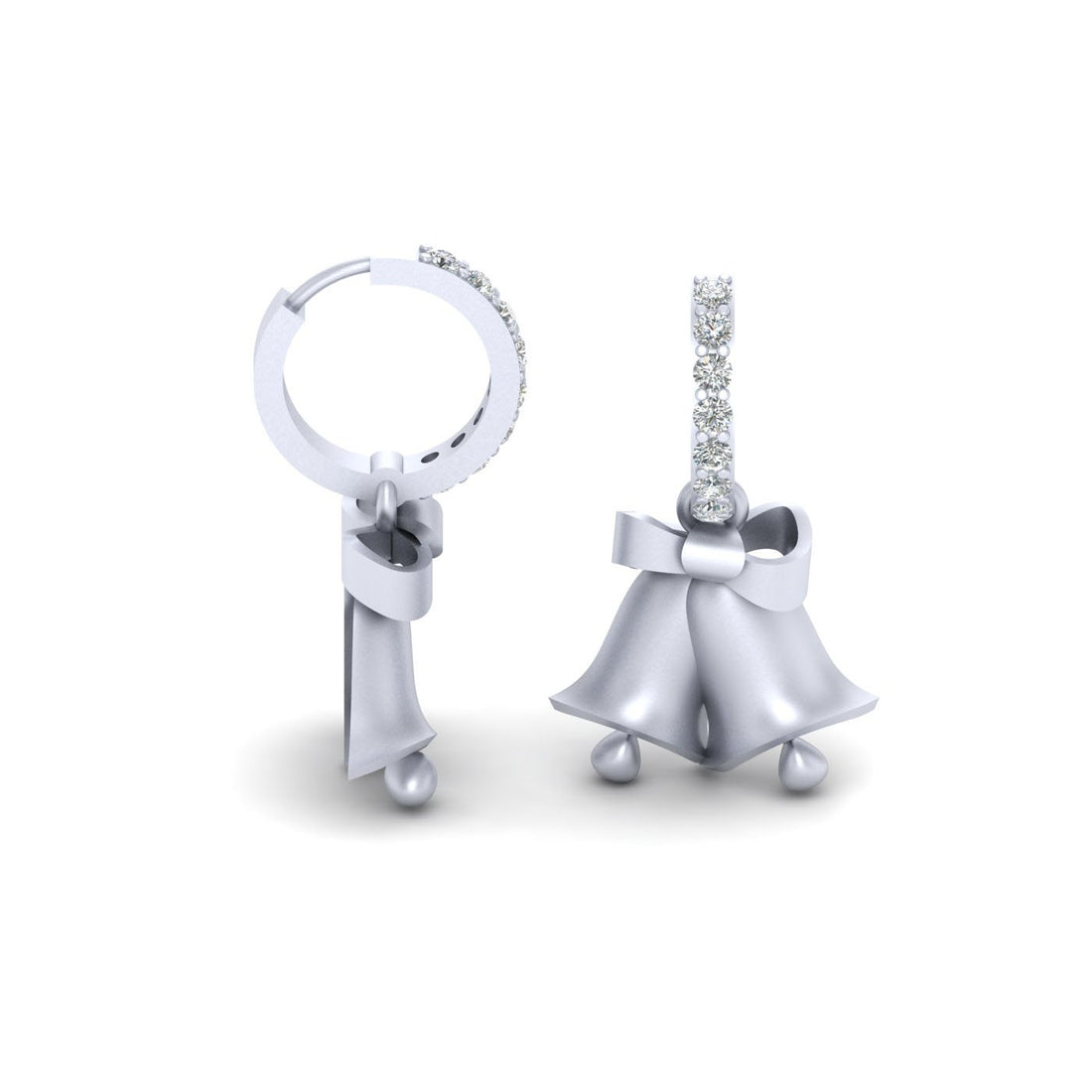 DIAMOND CHRISTMAS BELL EARRINGS