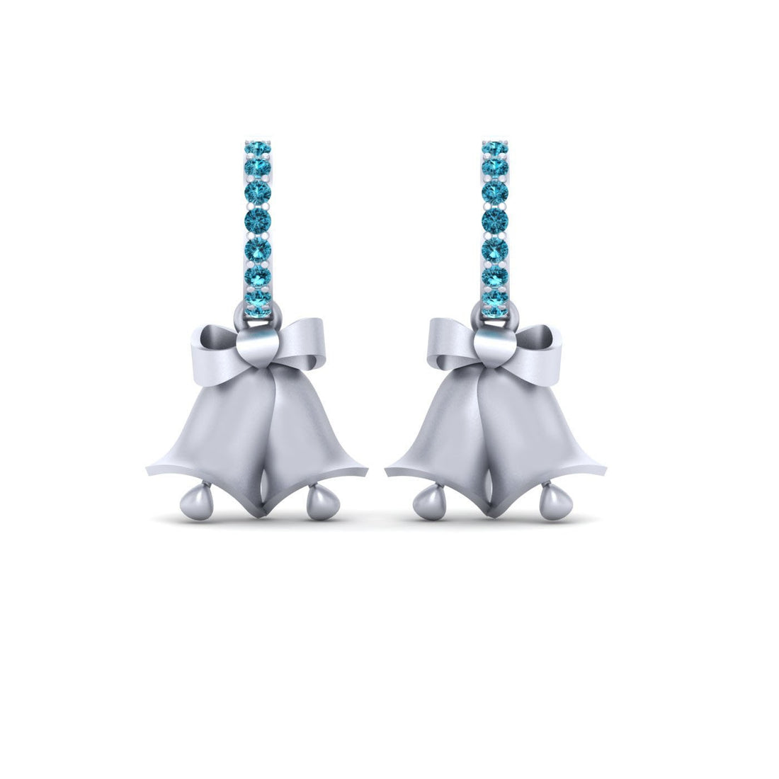 SILVER CHRISTMAS BELL EARRINGS