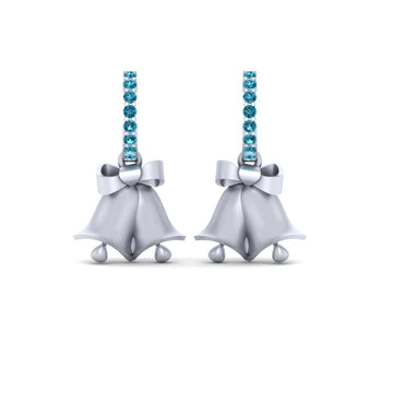SILVER CHRISTMAS BELL EARRINGS