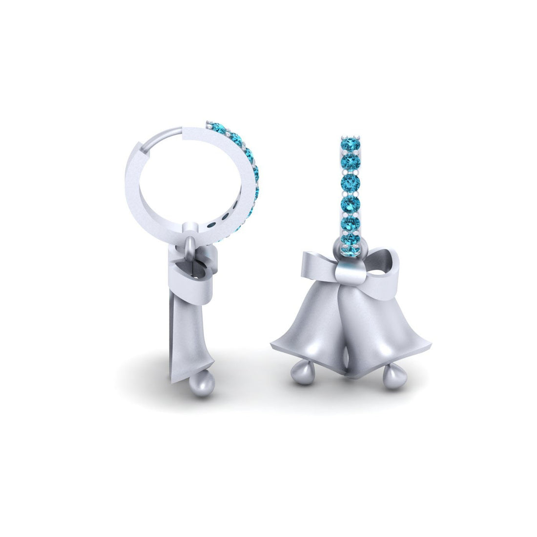 SILVER CHRISTMAS BELL EARRINGS