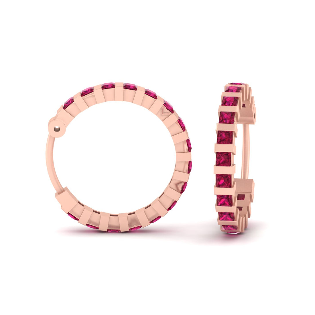 RUBY ENGAGEMENT HOOP EARRINGS